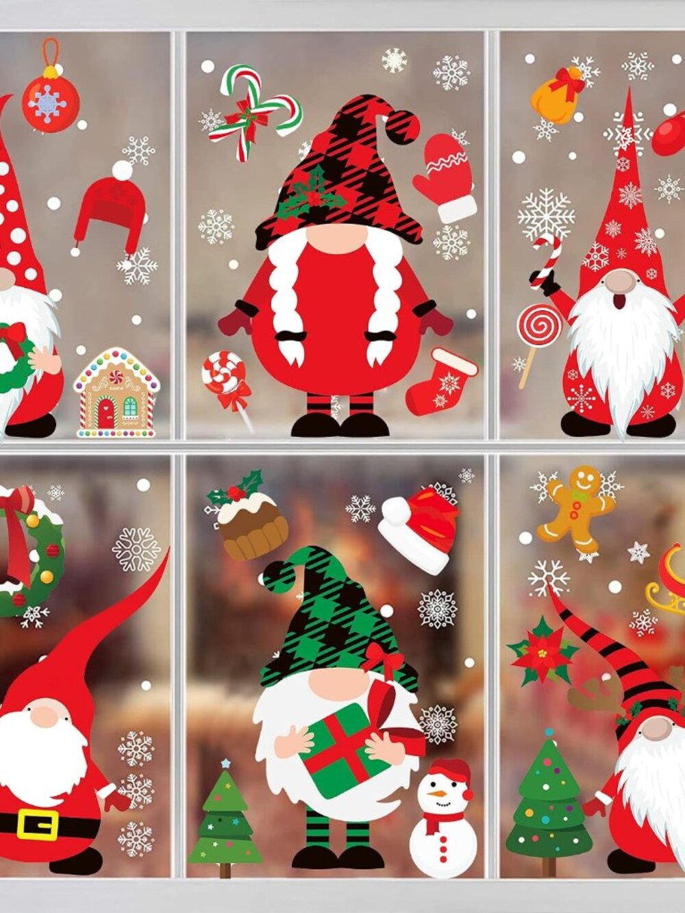 Christmas Window Clings 316PCS Christmas Decorations Window Stickers Decals